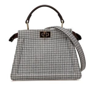 Fendi Fabric Brown Handbags